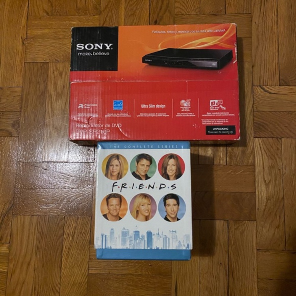 Sony DVD player and Friends the complete series collection